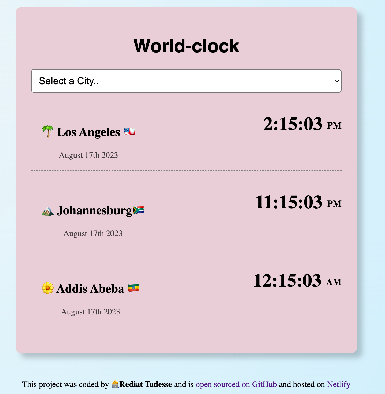 world Clock